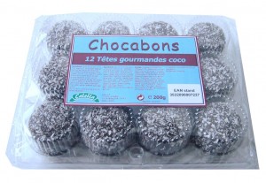 CHOCABONS - 12 ttes gourmandes saupoudres de coco - 200g