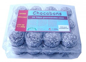 CHOCABONS - 2 x 12 ttes gourmandes saupoudres de coco - 400g