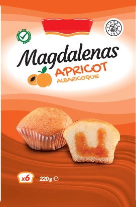 Madeleines fourres saveur confiture d'abricots