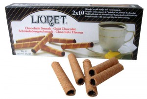 Cigarettes nappes  l'intrieur de chocolat - 2 x 10 pices - 75g