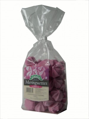 Meringues saveur framboise en sachet - 200g