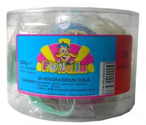 Roudoudous (coquillages) Cola - 25 pices emballes individuellement - 225g