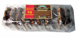 Gaufres ligeoises nappes saveur chocolat - 10 pices - 600 g